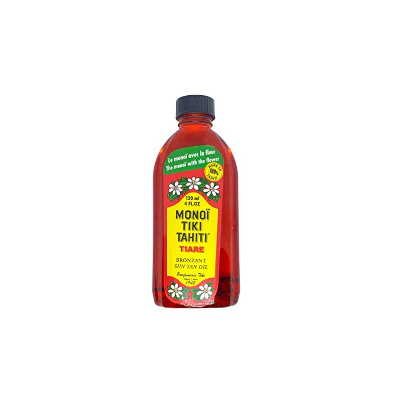 Monoi Tiki Tahiti Rouge Tiare Body Suntan Bronzant Coconut Oil