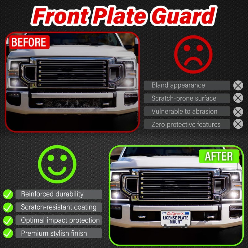 Heavy-Duty ABS Front License Plate Bracket – License Plate Holder