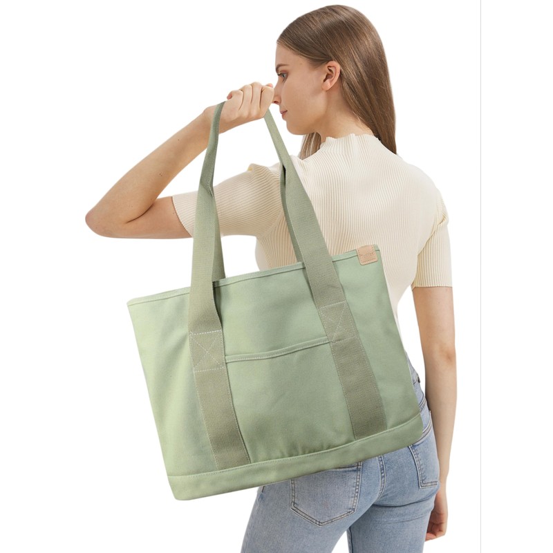 Women's Medium Handbag Canvas Satchel Tote Bag Shoulder Bag Shopper