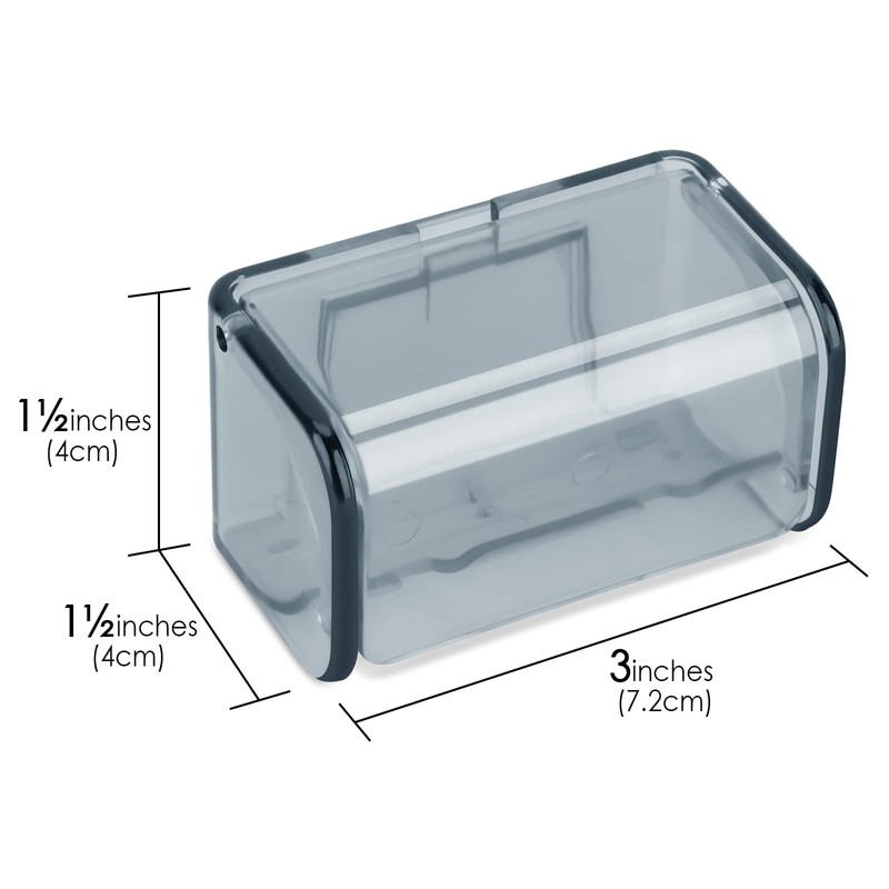 Linkidea 2 Pack Wall Mount Toothbrush Holder with Cover for