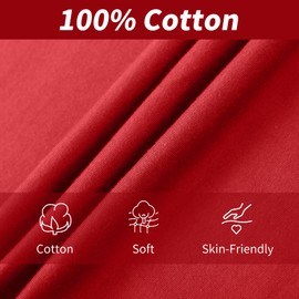 1 Pack Cotton Boys Kids Tshirt Short Sleeve Summer Tops Clothes Tee Shirts for Toddlers(Age 2-14) Red