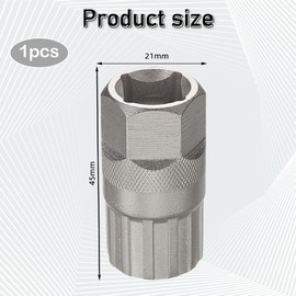 Cassette Removal Tool, Carbon Steel Freewheel Lockring Tool for 6-11 Speed Bikes, Compatible with Mountain Bikes & Bottom Brackets