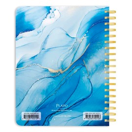 Crackled Blush | 2026 6 x 7.75 Inch 18 Months Weekly Desk Planner | Foil Stamped Cover | July 2025 - December 2026 | Plato | Planning Stationery