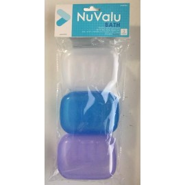 NuValu 3PC Soap Dispenser Dish Case Holder Container Box for Bathroom Travel Carry Case