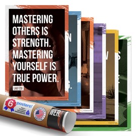 Quarterhouse 6 Poster Gym and Physical Education (PE) Set, Health Classroom Learning Materials for K-12 Students and Teachers, 12 x 18 Inches, Made in USA