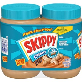 SKIPPY SKIPPY Creamy Peanut Butter, 40 Ounce Twin Pack,2.5 Pound (Pack of 2)