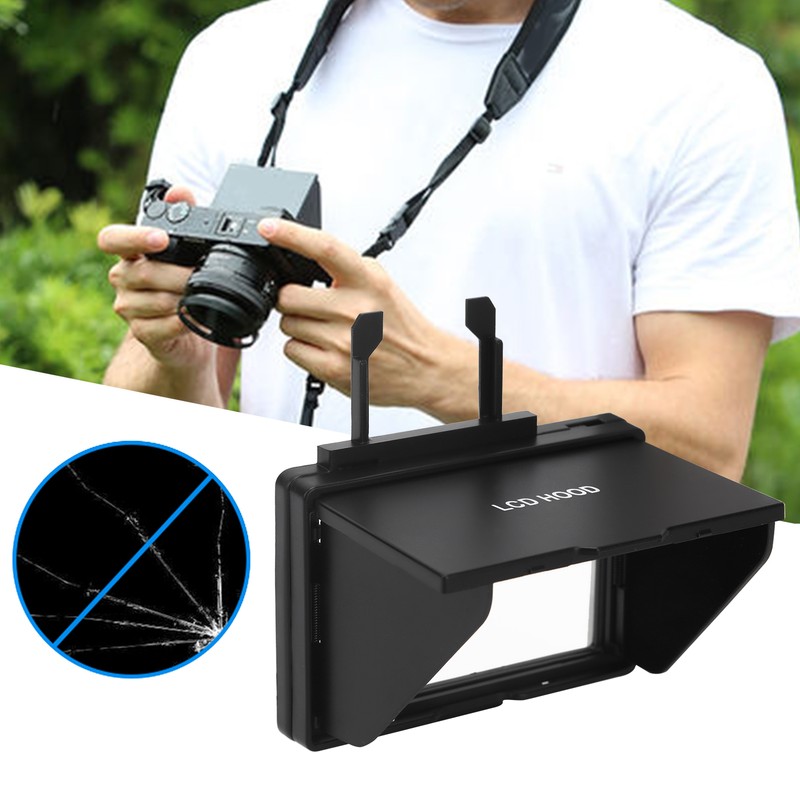 DustProof Digital Camera Screen Protector Popup Sunlight Hood Shield for