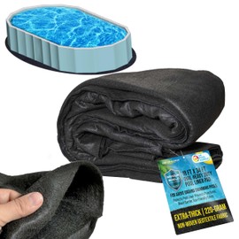 U.S. Pool Supply Armour Shield 18-Foot x 34-Foot Oval Heavy Duty Pool Liner Pad for Above Ground Swimming Pools - Protects Pool Liner, Prevents Punctures, Weed Barrier, Eco-Friendly Extends Liner Life