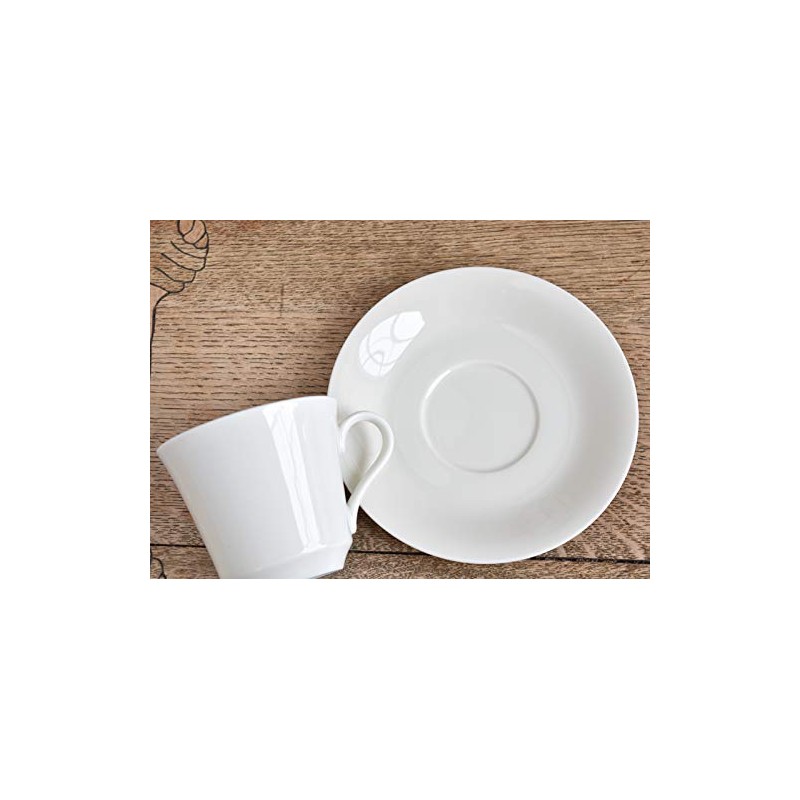 Set of 5 Ceramics [White Tableware] Milky White White with