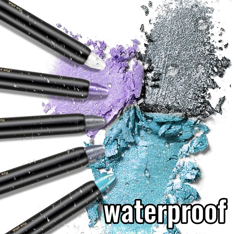 Erinde Grey Glitter Eyeshadow Pen, Waterproof & Long-Lasting Grey Eyeshadow