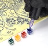ATOMUS 200pcs Transparent Tattoo Ink Cups Square Clear Pigment Cup