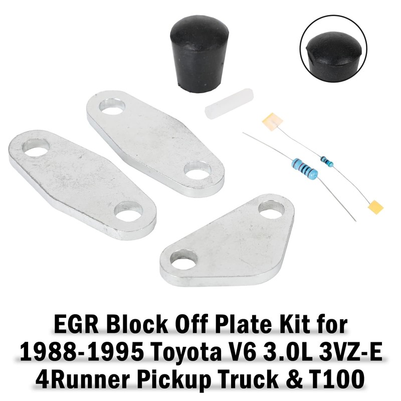 Areyourshop EGR Block Off Plate Kit for 1988-1995 To-yo-ta V6