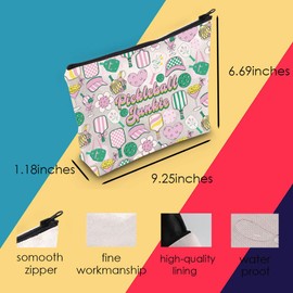 Pickleball Junkie Cosmetic Bag Pickleball Lover Gift Pickleball Player Gift Pickleball Mom Gift for Women (Pickleball Bag)