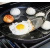 Lawei 12 Inch Cast Iron Griddles, 2-in-1 Reversible Grill/Griddle with