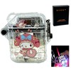 NIVEK Transparent Lighter Light Up Lighter Pink Flame Torch Refillable