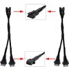 NBWDY RGB Extension Cable for Rock Lights,4PCS 2 Feet Extension