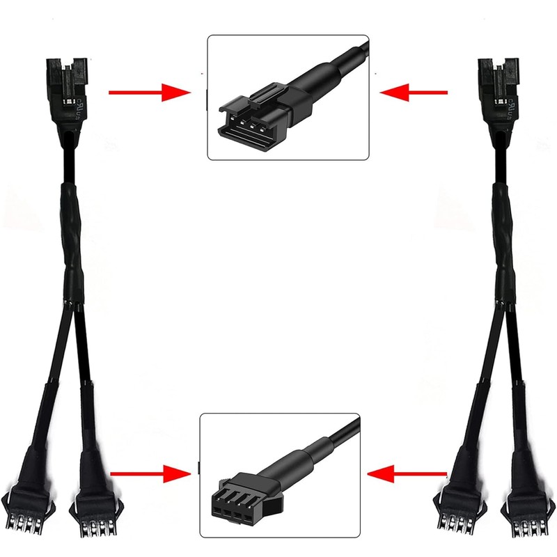 NBWDY RGB Extension Cable for Rock Lights,4PCS 2 Feet Extension