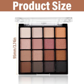 Dynamic Eyeshadow Palette, 1 Piece Concealing, Highlighting & Contouring Makeup Palette, Cheek Kit, Face Bronzer & Highlighter Palette, 16 Shades, FOR Women Girls Make Up, Multicolor