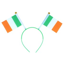 Lizzy 1 x Irish Headband St Patricks Day Shamrock Head Boppers Hats Clover Green Fancy dress Irish Accessories Costume Favors for Women Girls (IRISH Flag Head Boppers)