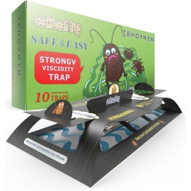 Unbranded Roach Trap Cockroach Traps Killer Roach Indoor Sticky Glue Bait for Ants 10 PACK