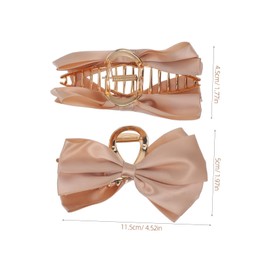 VICASKY Satin Bow Hair Claw Clip for Women Stylish Metal Hair Clips for Updos and Ponytails Comfortable and Stable for All Occasions