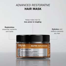 TRUSS Mascarilla Capilar Nutri Infusion - Tratamiento De Acondicionamiento Profundo Para Cabello Seco, Dañado O Tratado Químicamente Con Cera De Fruta Myrica - Restaura Los Lípidos, Hidrata Y Reduce L