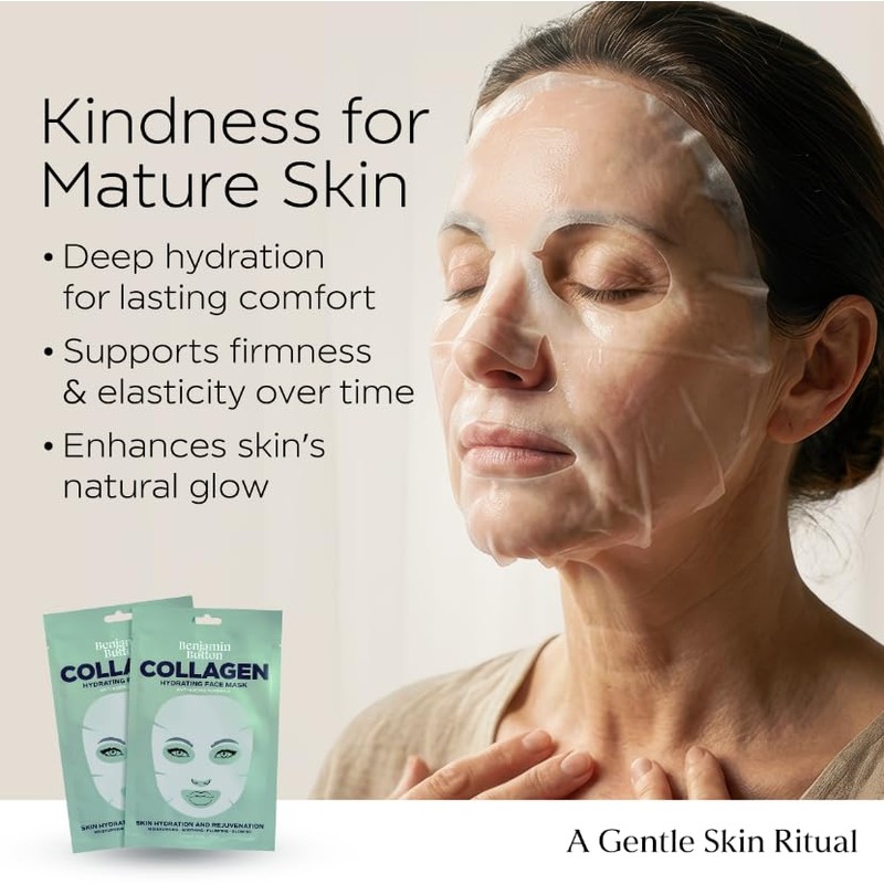 Collagen Face Mask Korean, Bio Collagen Real Deep Overnight Hydrating