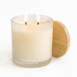 Feels Like Home - Premium Earth-Friendly 14oz Scented Candle Upto 60+ Hour Burn Time - Vegan Soy Wax in Reusable Glass Jars with Sustainable Bamboo Lid in Luxury Gift Box
