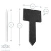 Nicola Spring Natural Slate Flower/Plant/Herb Square Top Label Pegs With