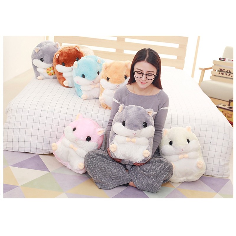 YunNasi Cuddly Plush Stuffed Hamster Pillow with Comfortable Blanket of