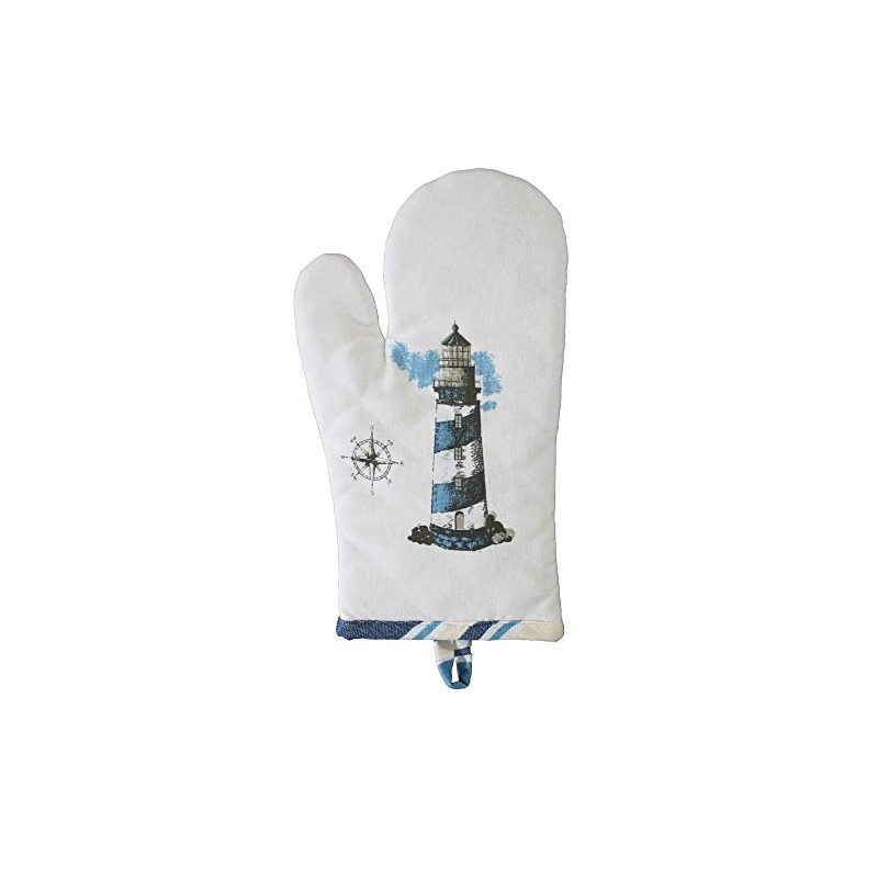 Sea-Club Oven Glove - Lighthouse Kitchen Cotton Maritime Decoration