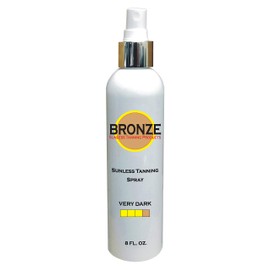 BRONZE - Sunless Self Tanning Spray (Pump) - VERY DARK - 8 oz + INCLUDES: Applicator Mitt, Application Gloves and Best Fake Tanner Lotion Mousse Sample – Gorgeous, Natural Looking Tan Lasts 7 Days