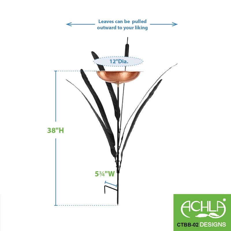 Single Cattail Birdbath