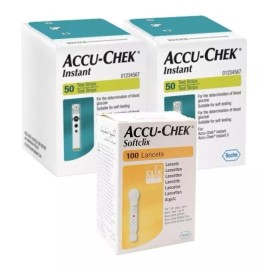 Accu-Chek Kit Accu-chek Instant 100 Tiras Y 100 Lancetas