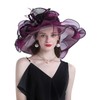 ORIDOOR Women Hats Headband Hairpin Organza Fascinator Church Derby Hat