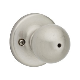 Kwikset Polo Bed/Bath Knob in Satin Nickel