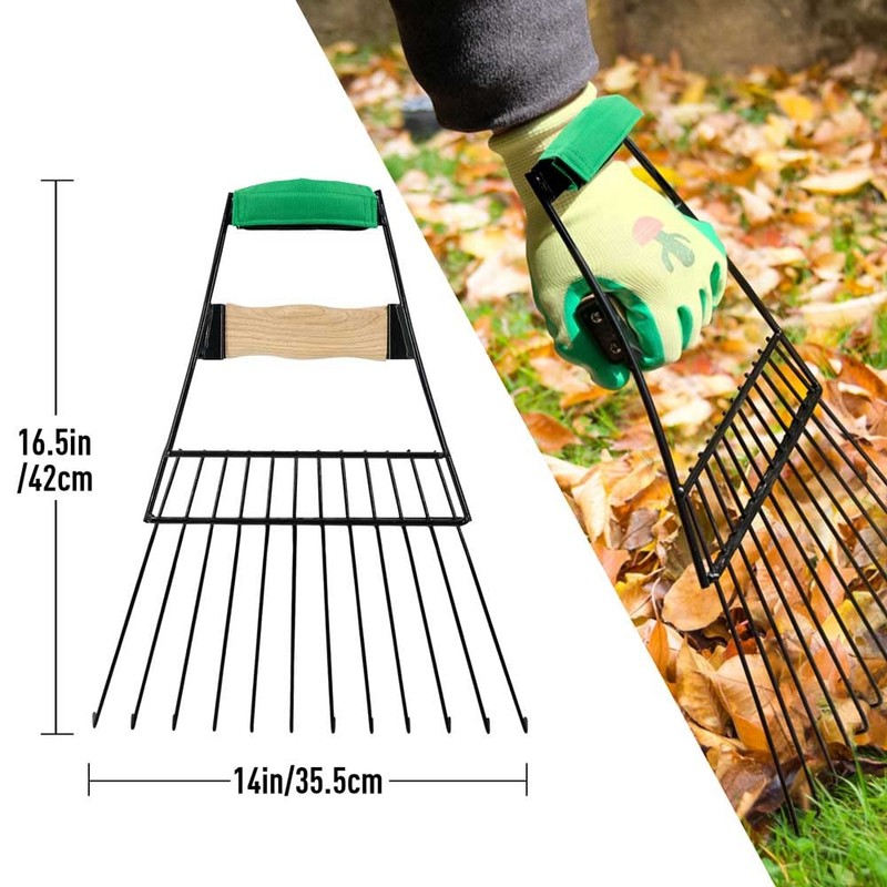 Altdorff Steel Leaf Scoops, Hand Rakes for Picking Up Leaves,