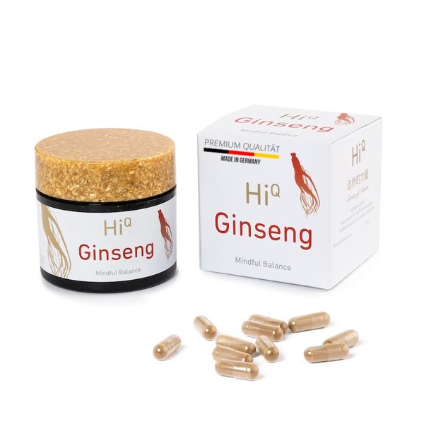Only Sustainable Ginseng, Ultra Pure 0% Pesticides, 40 Vegan Capsules (Monthly Course), Red High Dose Korean Panax, Laboratory Tested Quality, Low Histamine, No Artificial Additives
