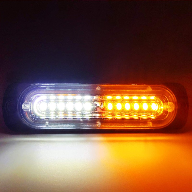 EASE2U E Emergency Strobe Lights, Universal Surface Mount Amber/White Emergency