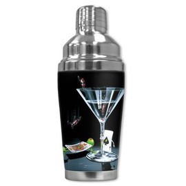 Mugzie brand 20 Ounce Cocktail Shaker with Insulated Wetsuit Cover - Michael Godard: Let the Chips Fall