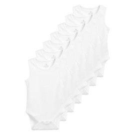 NEXT Newborn Baby Boys GOTS Organic Cotton Bodysuits Pack of 7 White Newborn, White