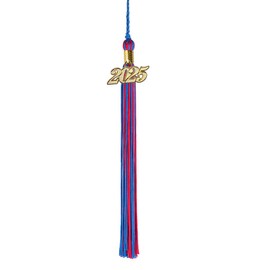 Class Act Graduation Graduation Tassel - Gold Charm - 2 Color, 2025, Blue/Red