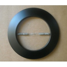 Metal Open Trim Ring for 6 Inch Ceiling R40 PAR38 Recessed Light Can - BLACK