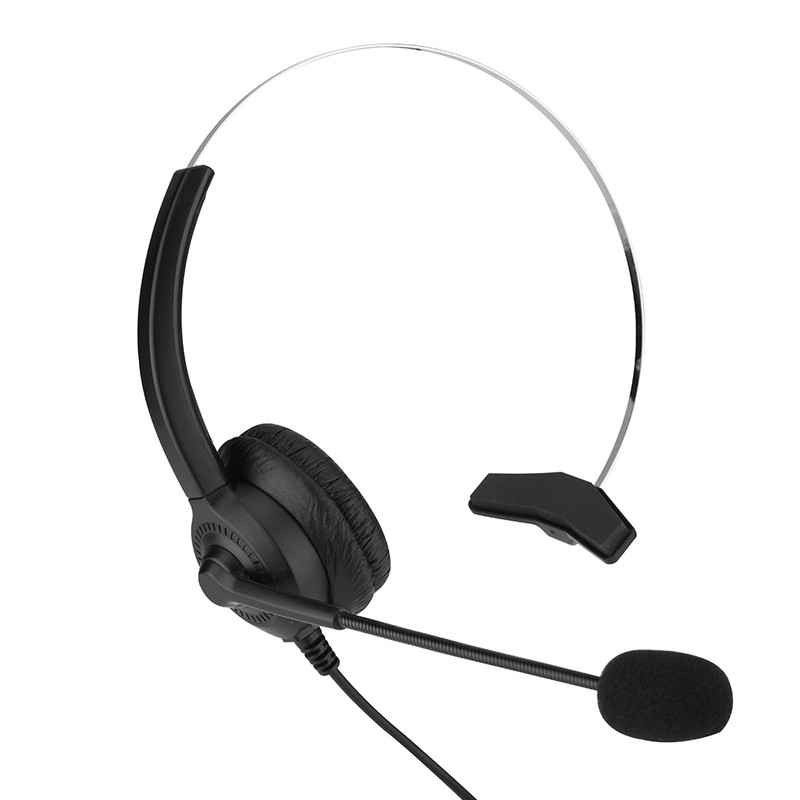 Noise Cancelling Call Center Headset Comfortable Wearing Telephone Headset -