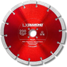 LXDIAMOND Diamond Cutting Disc 200 mm - Suitable for Concrete Masonry Universal - 200 mm Diamond Disc Suitable for Lamello Tanga Delta S2 Window Milling Machine - Premium Quality