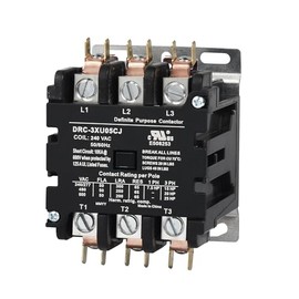SUNLEE 50 Amp 65 RES 3 Pole 220V 240V coil DP Contactor A2L Compliant UL Recognized & Approved for UL 60335 HVAC Contactor 42DF35AG equivalent