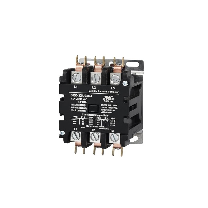 SUNLEE 50 Amp 65 RES 3 Pole 220V 240V coil