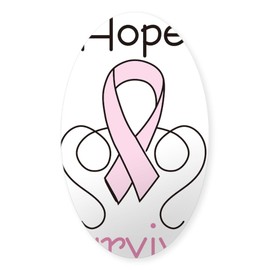 CafePress Hope Survivor Oval Car Bumper Sticker