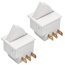 Fielect LTK-17 Refrigerator Door Light Switch Momentary Fridge Switch Normally Closed 29.8mm x 25.5mm 250V 0.5A 2Pcs 3Pin White
