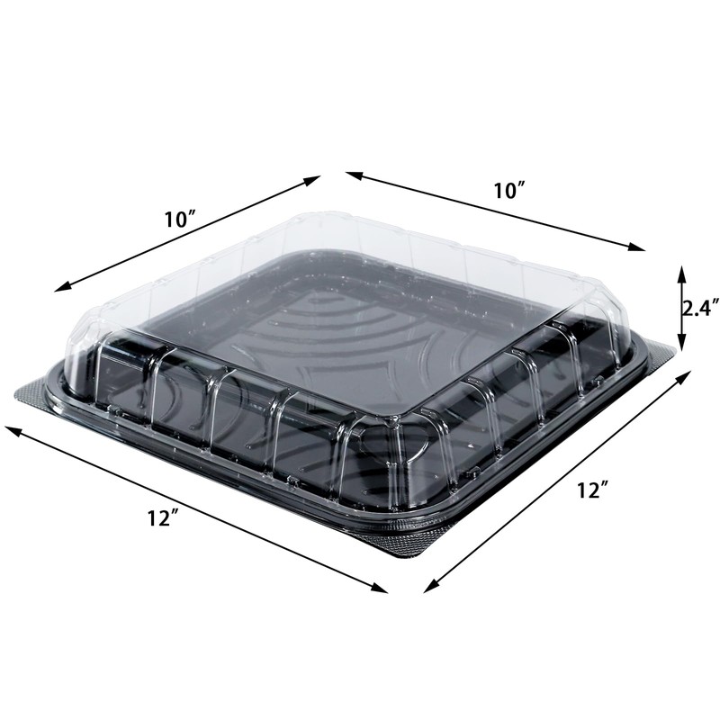 5 Pack Catering Trays with Lids Party Platters Dessert Bread